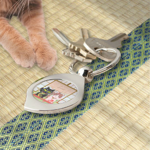 Maneki Neko Lucky Poiluna Metal Key Ring