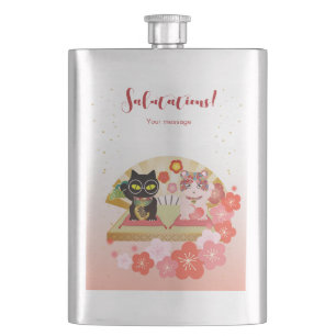 Maneki Neko Lucky Poiluna Mug Hip Flask