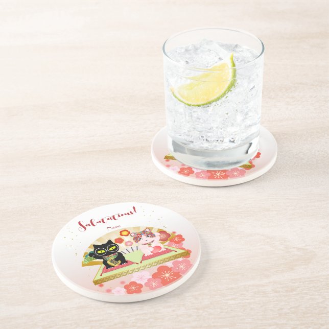 Maneki Neko Lucky Poiluna rubber Coaster (Side)