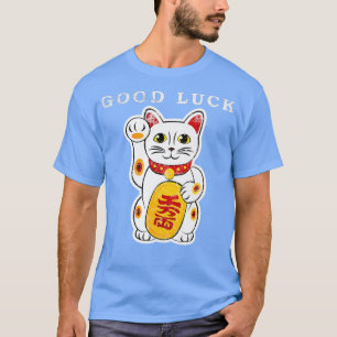 Maneki Neko Money Lucky Cat Charm Japan Manga Good T-Shirt