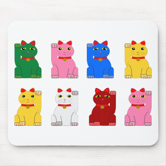 maneki neko mouse mat (Front)