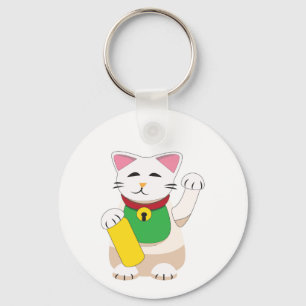 Maneki Neko or Beckoning Cat Key Ring