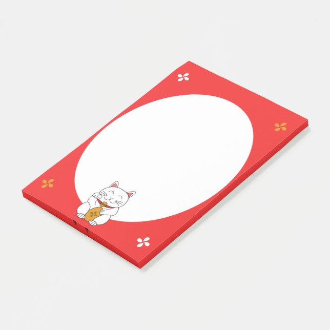 Maneki Neko Post-it Notes (Angled)