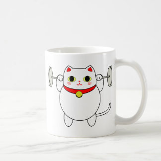 Maneki Neko Squatting Cat Coffee Mug