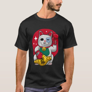 Maneki Neko Unlucky Boxing Cat T-Shirt