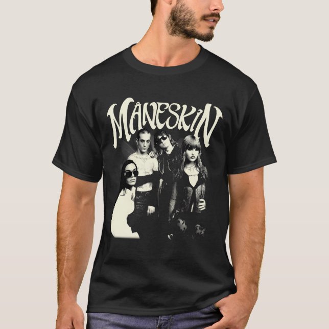 Maneskin Band Retro  T-Shirt (Front)
