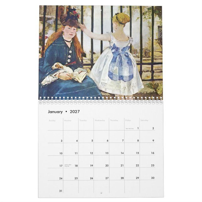 Manet Art 2013 Calendar (Jan 2027)