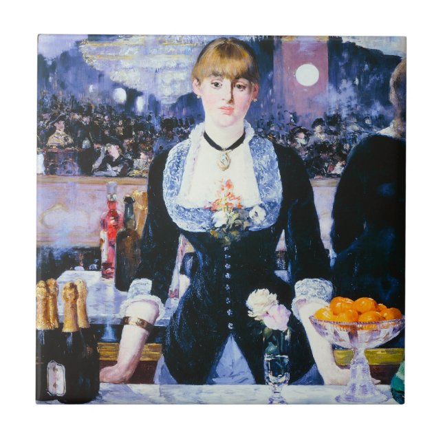 Manet Bar at the Folies Bergere Tile (Front)