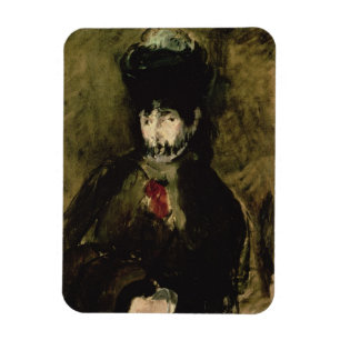Manet Berthe Morisot Wearing a Veil, 1872 Magnet