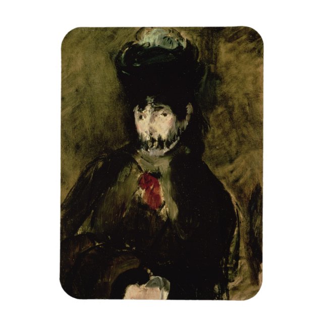 Manet | Berthe Morisot Wearing a Veil, 1872 Magnet (Vertical)
