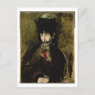 Manet Berthe Morisot Wearing a Veil, 1872 Postcard