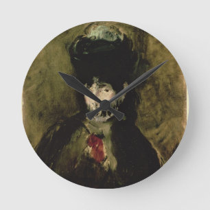 Manet   Berthe Morisot Wearing a Veil, 1872 Round Clock