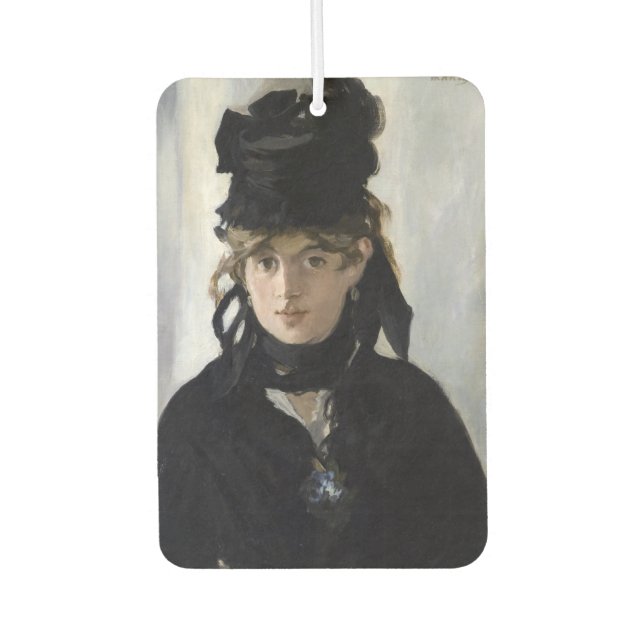 Manet - Berthe Morisot with a bouquet of violets Car Air Freshener (Front)