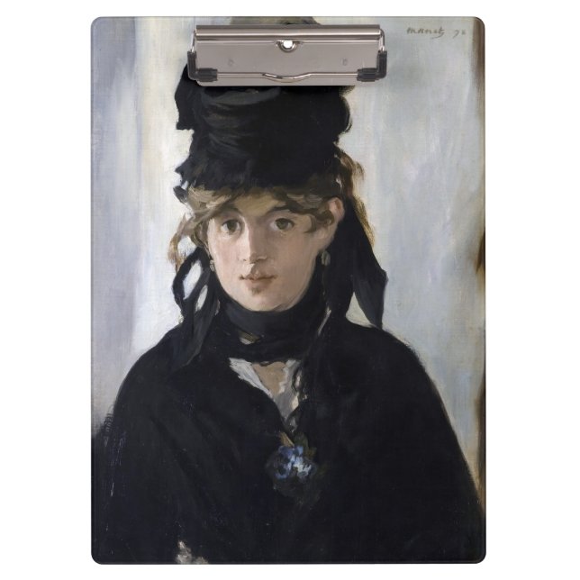 Manet - Berthe Morisot with a bouquet of violets Clipboard (Front)