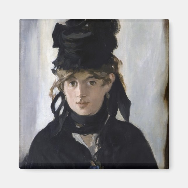 Manet - Berthe Morisot with a bouquet of violets Magnet (Front)