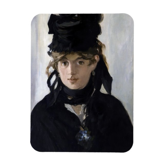 Manet - Berthe Morisot with a bouquet of violets Magnet (Vertical)