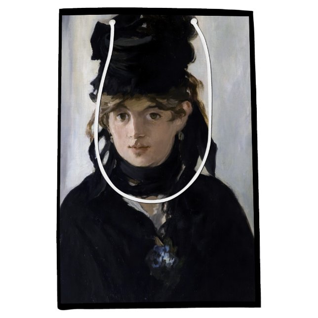 Manet - Berthe Morisot with a bouquet of violets Medium Gift Bag (Front)