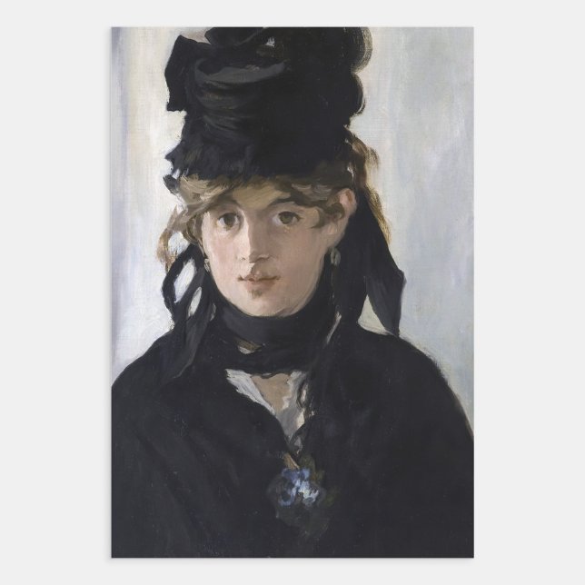 Manet - Berthe Morisot with a bouquet of violets Wrapping Paper Sheet (Creator Uploaded)