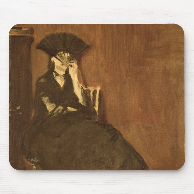 Manet | Berthe Morisot  with a Fan, 1872 Mouse Mat (Front)