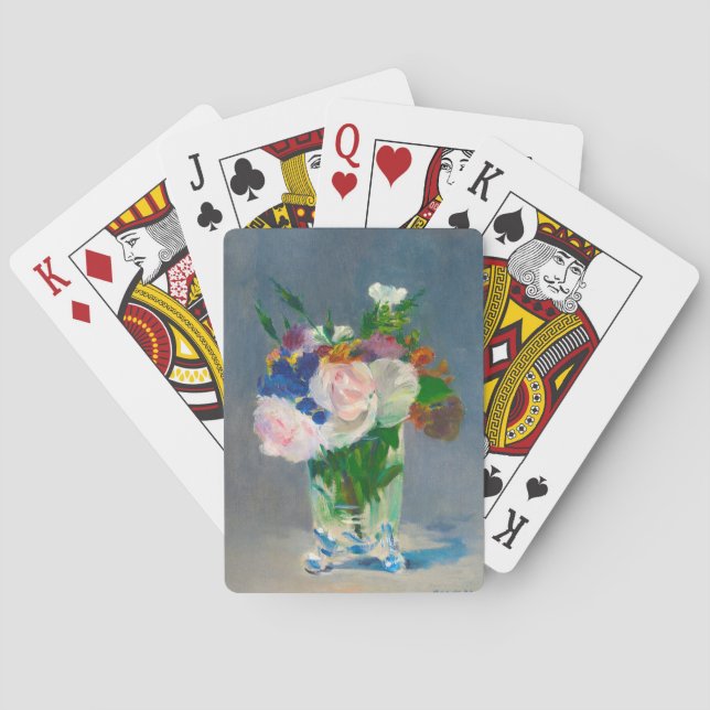 Manet Flowers in a Crystal Vase Playing Cards (Back)
