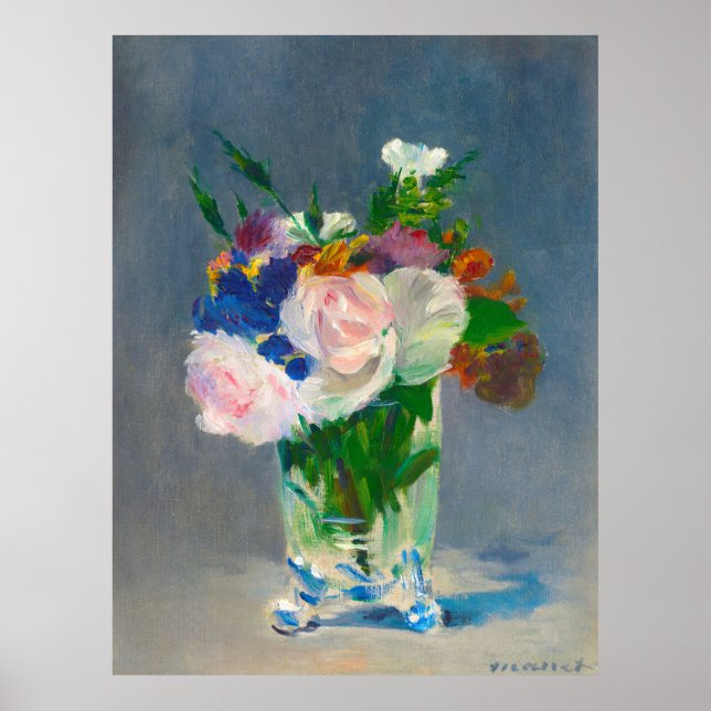 Manet Flowers in a Crystal Vase Poster (Front)