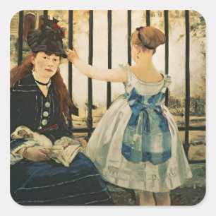 Manet Gare St. Lazare, 1872-3 Square Sticker