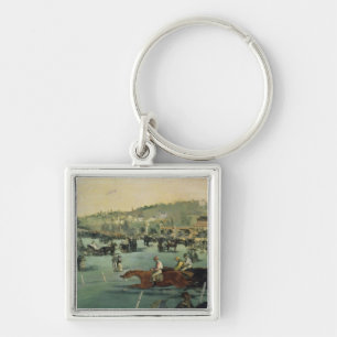 Manet   Horse Racing, 1872 Key Ring