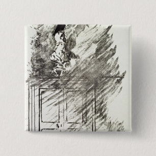 Manet   Illustration for 'The Raven' 15 Cm Square Badge