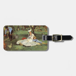 Manet Impressionist French Family Garden Painting Luggage Tag