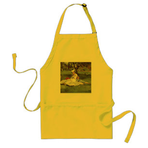 Manet Impressionist French Family Garden Painting Standard Apron