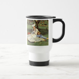 Manet Impressionist French Family Garden Painting Travel Mug