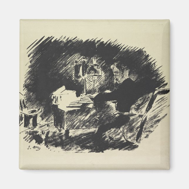 Manet | Le Corbeau , 1875 Magnet (Front)