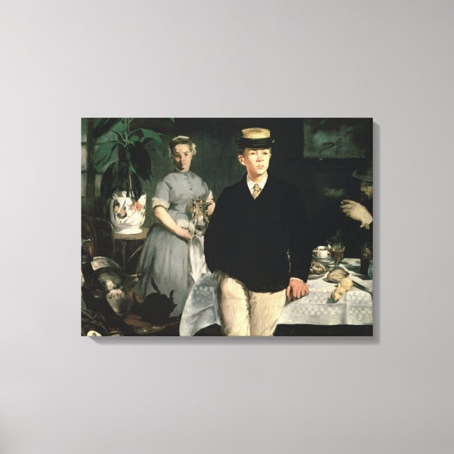 Manet | Luncheon in the Studio, 1868 Canvas Print (Front)