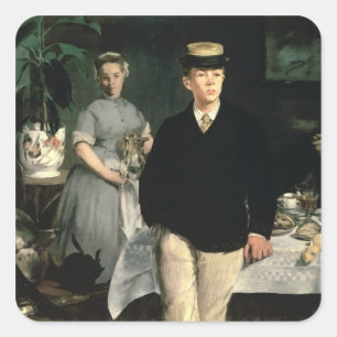 Manet Luncheon in the Studio, 1868 Square Sticker