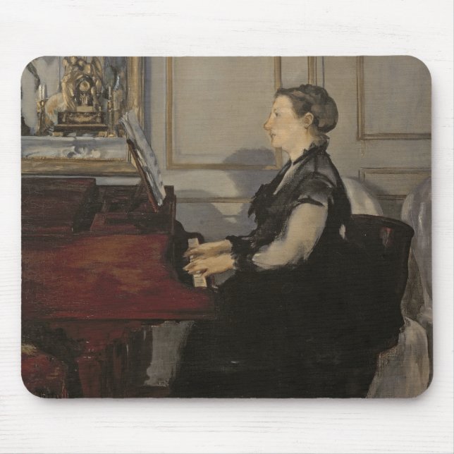 Manet | Madame Manet at the Piano, 1868 Mouse Mat (Front)