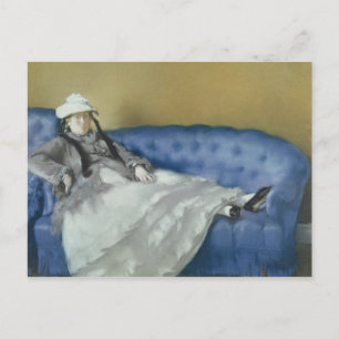 Manet Madame Manet on a Blue Sofa, 1874 Postcard