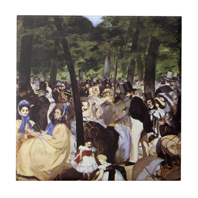 Manet: Music in the Tuileries Garden Tile (Front)