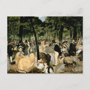 Manet Music in the Tuileries Gardens, 1862 Postcard