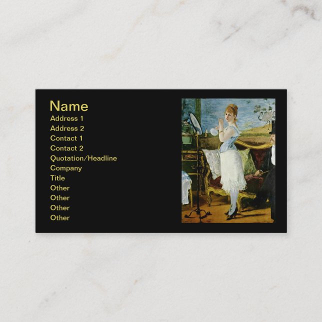 Manet Nana Fine Art Business Card (Front)