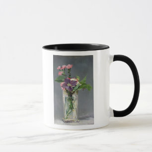 Manet Pinks and Clematis in a Crystal Vase, 1882 Mug
