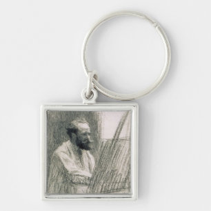 Manet Portrait of Edouard Manet at his Easel Key Ring