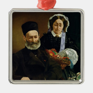 Manet Portrait of M and Mme Auguste Manet Metal Tree Decoration