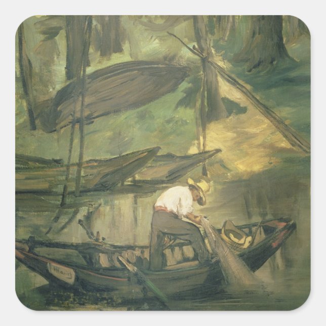 Manet | The Fisherman, c.1861 Square Sticker (Front)