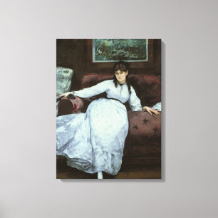 Manet The Rest, portrait of Berthe Morisot Canvas Print