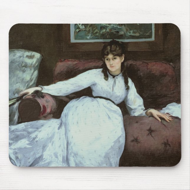 Manet | The Rest, portrait of Berthe Morisot Mouse Mat (Front)