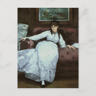 Manet The Rest, portrait of Berthe Morisot Postcard