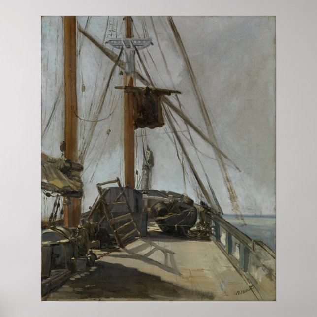 Manet - The Ship's Deck Poster (Front)