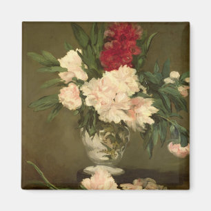 Manet   Vase of Peonies on a Small Pedestal, 1864 Magnet