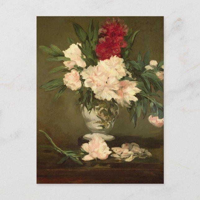Manet | Vase of Peonies on a Small Pedestal, 1864 Postcard (Front)