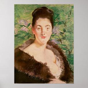 Manet Woman in a fur coat Poster